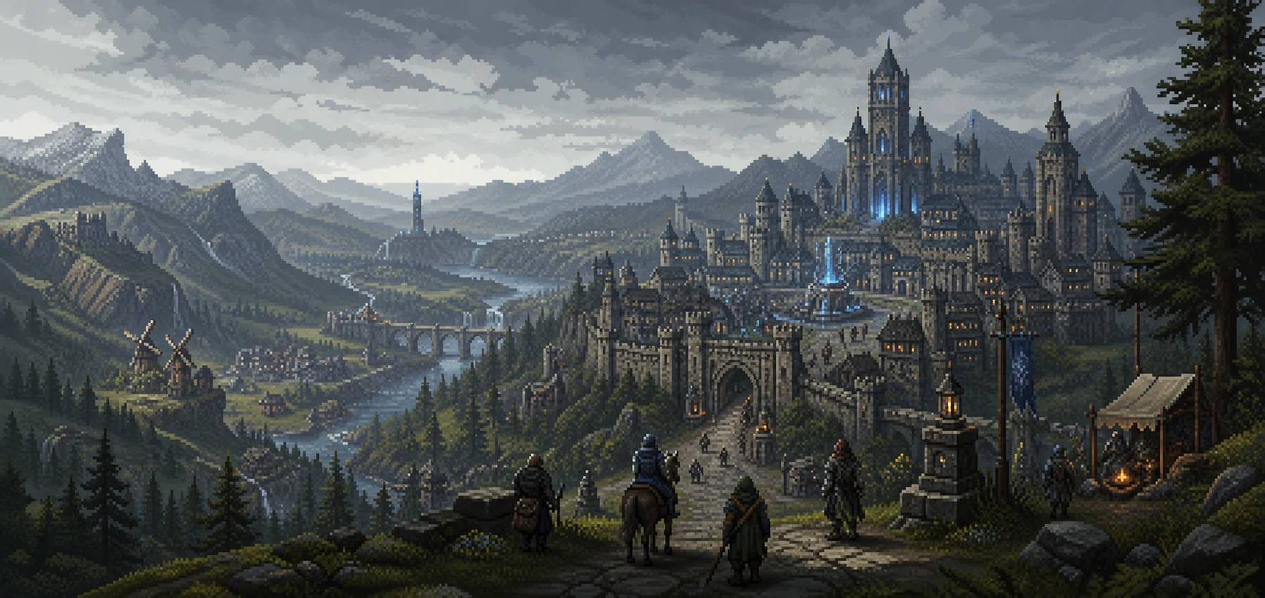 Pixel-art online fantasy world of World Of Arcana